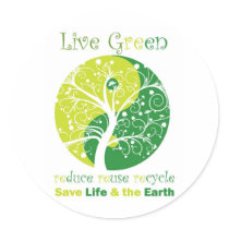 LiveGreen - Ying Yang Stickers