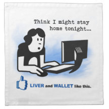 Liver and Wallet Like This Napkins
