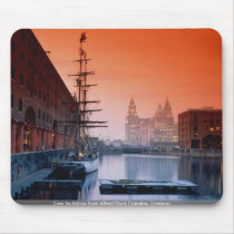 Liver buildings from Albert Dock Complex, Liverpoo Mousepad