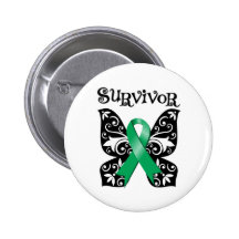 Liver Cancer Butterfly Survivor Buttons