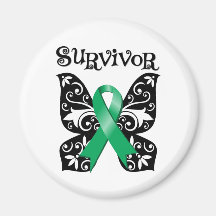 Liver Cancer Butterfly Survivor Magnet