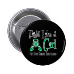 Liver Cancer Cool Retro Fight Like a Girl buttons