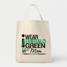 Liver Cancer Emerald Green Ribbon For My Mom Bag