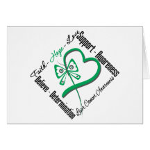 Liver Cancer Faith Hope Love Butterfly Greeting Card