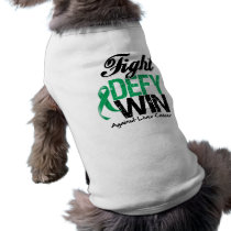 Liver Cancer Fight Defy Win Dog Shirt