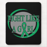 Liver Cancer Fight Like A Girl Circular mousepads