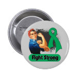 Liver Cancer Fight Strong Rosie Riveter buttons