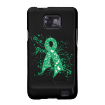 Liver Cancer Floral Swirls Ribbon Galaxy S2 Cases