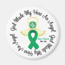 Liver Cancer God Made My Hero An Angel Refrigerator Magnets