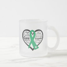 Liver Cancer Heart Ribbon Collage Mug
