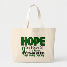 Liver Cancer HOPE 1 Tote Bags