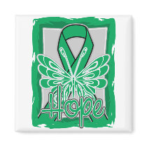 Liver Cancer Hope Butterfly Portrait Magnet