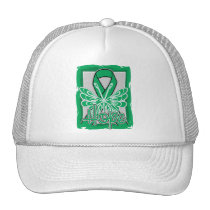 Liver Cancer Hope Butterfly Portrait Mesh Hat