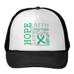 Liver Cancer Hope Faith Motto Trucker Hats