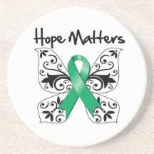 Liver Cancer Hope Matters Beverage Coasters