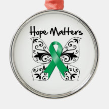 Liver Cancer Hope Matters Christmas Tree Ornaments