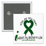 LIVER CANCER I Support My Brother-In-Law Pinback Button