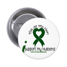 LIVER CANCER I Support My Husband Pinback Button