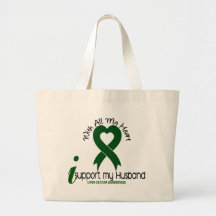 LIVER CANCER I Support My Husband Tote Bags