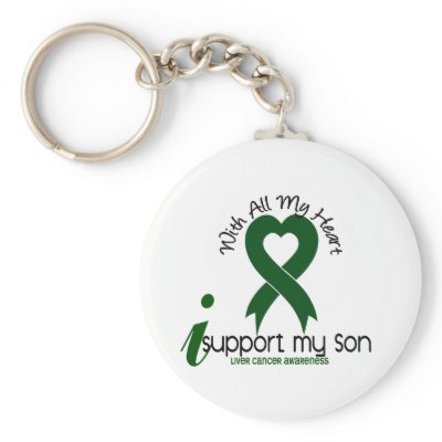 LIVER CANCER I Support My Son Key Chains