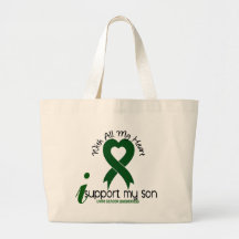 LIVER CANCER I Support My Son Tote Bags