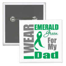 Liver Cancer I Wear Emerald Green Dad Pin