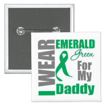 Liver Cancer I Wear Emerald Green Daddy Buttons