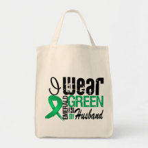 Liver Cancer I Wear Emerald Green For My Husband Canvas Bag