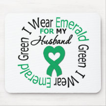 Liver Cancer I Wear Emerald Green For My Husband Mouse Pads