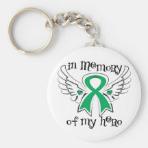 Liver Cancer In Memory of My Hero Keychain