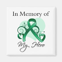 Liver Cancer In Memory of My Hero Magnets