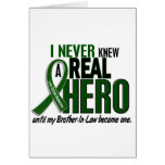 Liver Cancer NEVER KNEW A HERO 2 Brother-In-Law Greeting Cards