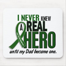 Liver Cancer NEVER KNEW A HERO 2 Dad Mouse Mat
