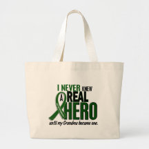 Liver Cancer NEVER KNEW A HERO 2 Grandma Tote Bag