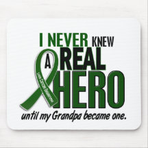 Liver Cancer NEVER KNEW A HERO 2 Grandpa Mouse Pads