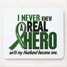 Liver Cancer NEVER KNEW A HERO 2 Husband Mouse Mats