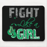 Liver Cancer Ribbon Gloves Fight Like a Girl mousepads