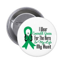 Liver Cancer Ribbon Hero My Aunt Pins