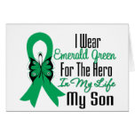 Liver Cancer Ribbon Hero My Son Card