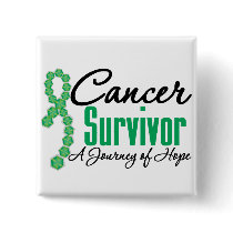 Liver Cancer Survivor Awareness Journey Ribbon buttons