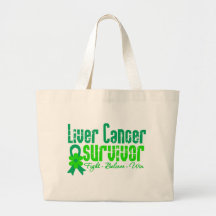 Liver Cancer Survivor Flower Ribbon Bags