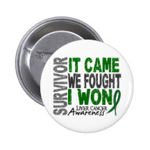 Liver Cancer Survivor It Came We Fought I Won Button