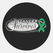 Liver Cancer Survivor Round Sticker