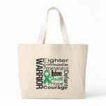 Liver Cancer Warrior Collage bags