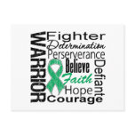 Liver Cancer Warrior Collage Postcard