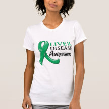 Liver Disease Awareness Ribbon Tee Shirt