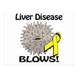 Liver Disease Blows Awareness Design Post Card