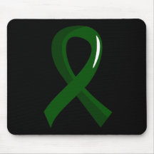 Liver Disease Emerald Green Ribbon 3 Mousepads