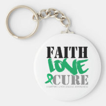 Liver Disease Faith Love Cure Key Chain