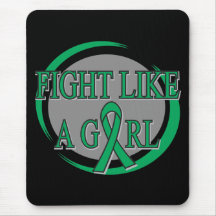 Liver Disease Fight Like A Girl Circular Mousepads